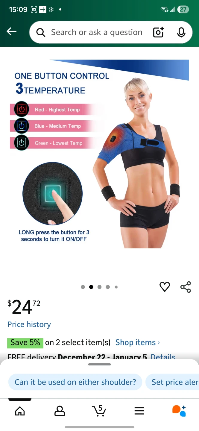 Heated Shoulder Support - photo 3
