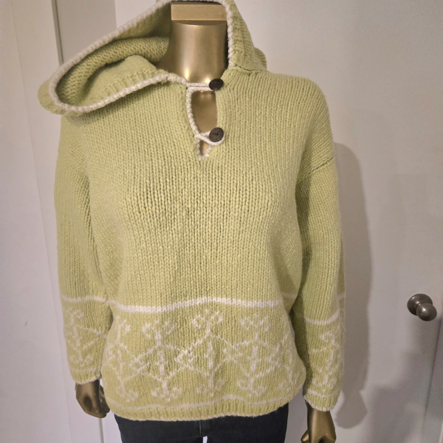 Vintage World Folk Art Imports Wool Hooded Sweater - photo 3