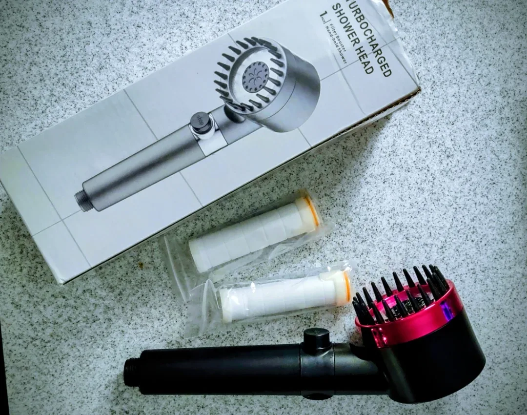 (NEW)  Filter Shower Head with 2 filters  - Handheld -#Cleanout image indicator(2)