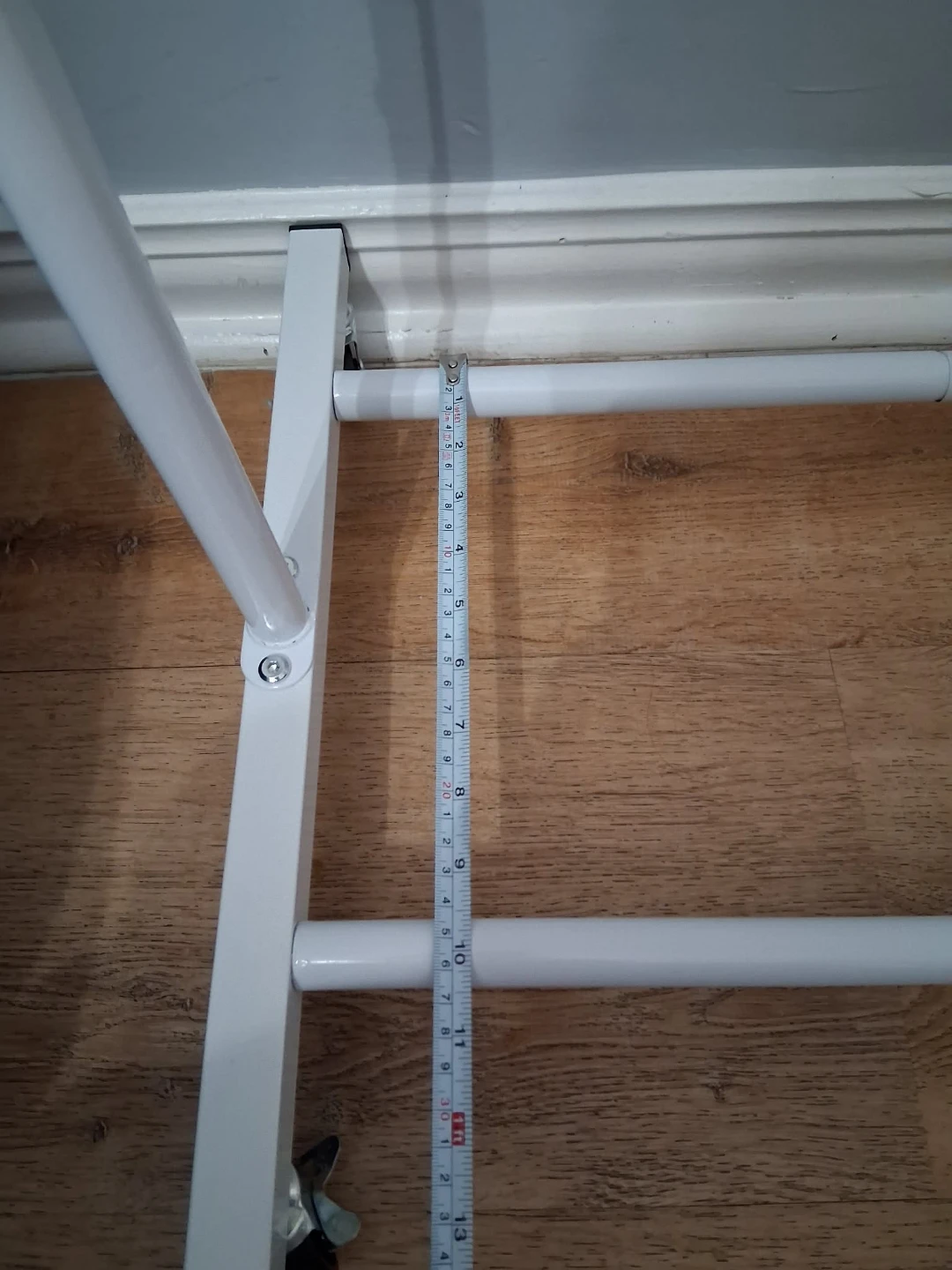 White Metal Clothes Rack with Wheels - photo 5