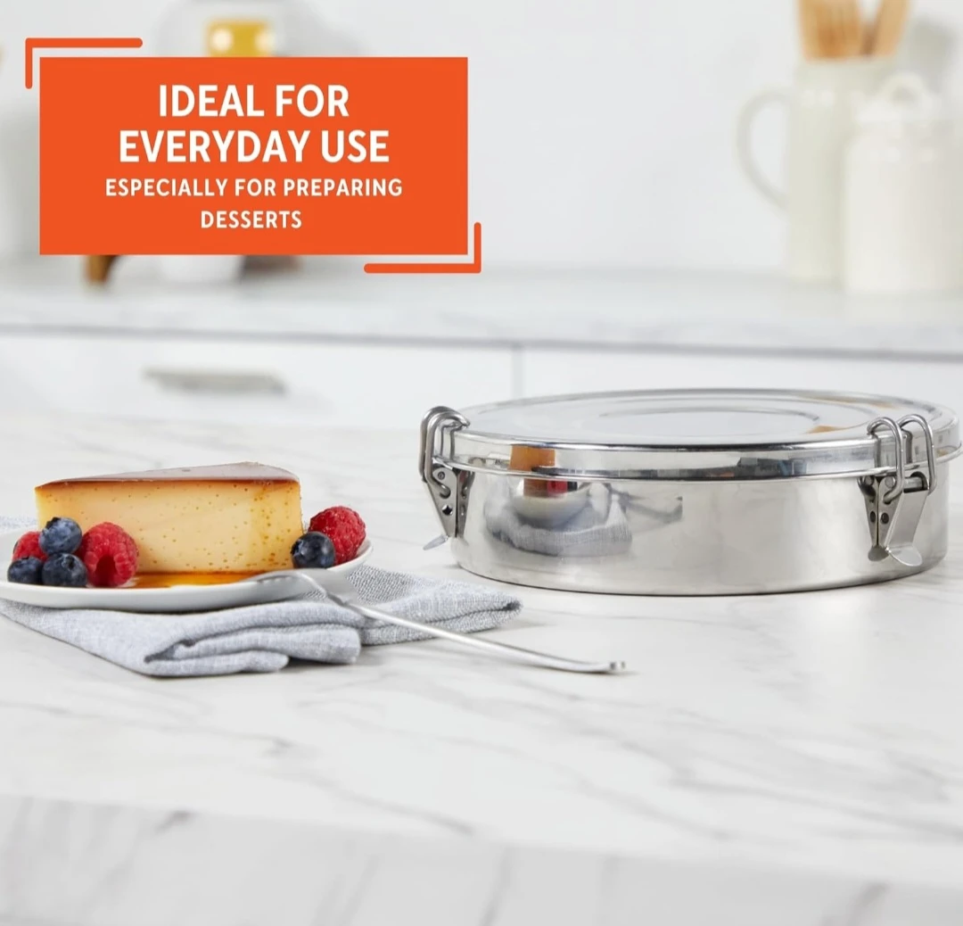 Flan Stainless steel silver 1.5QT 7inch Round - photo 4