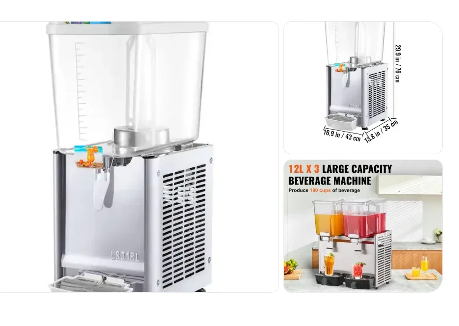 12L x 3 Large Capacity Beverage Machine