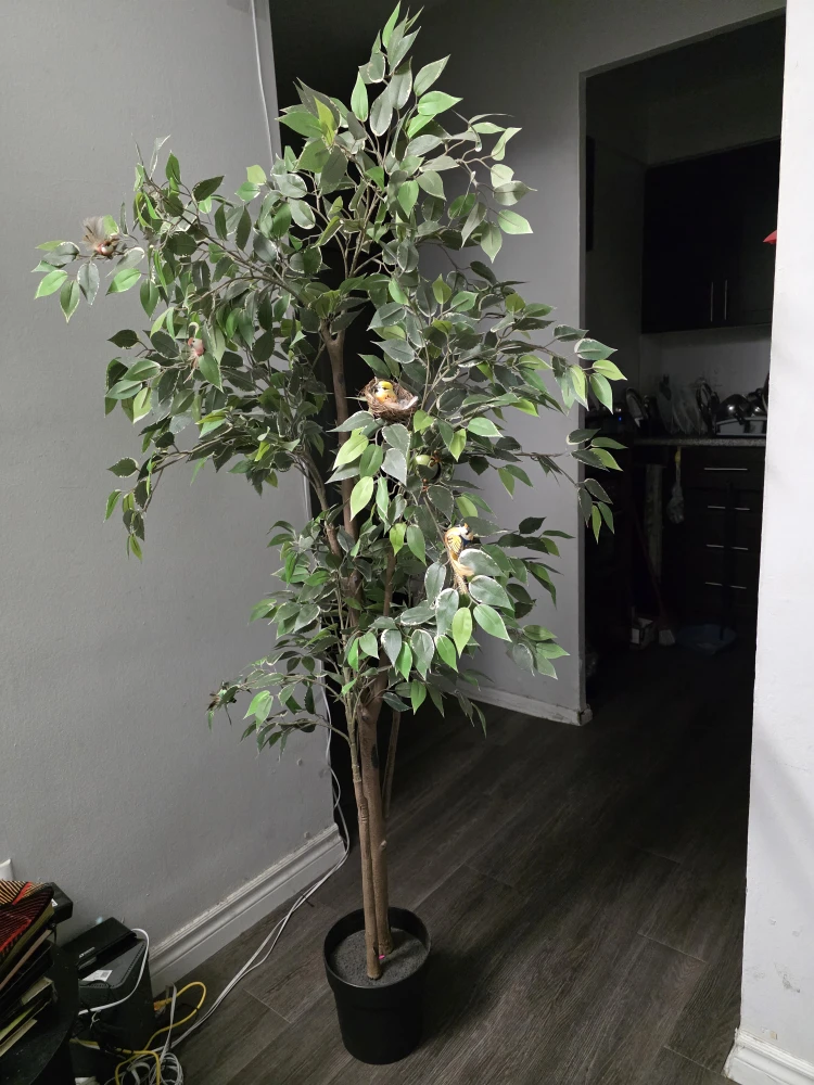 Artificial Ficus Tree with Birds - photo 2