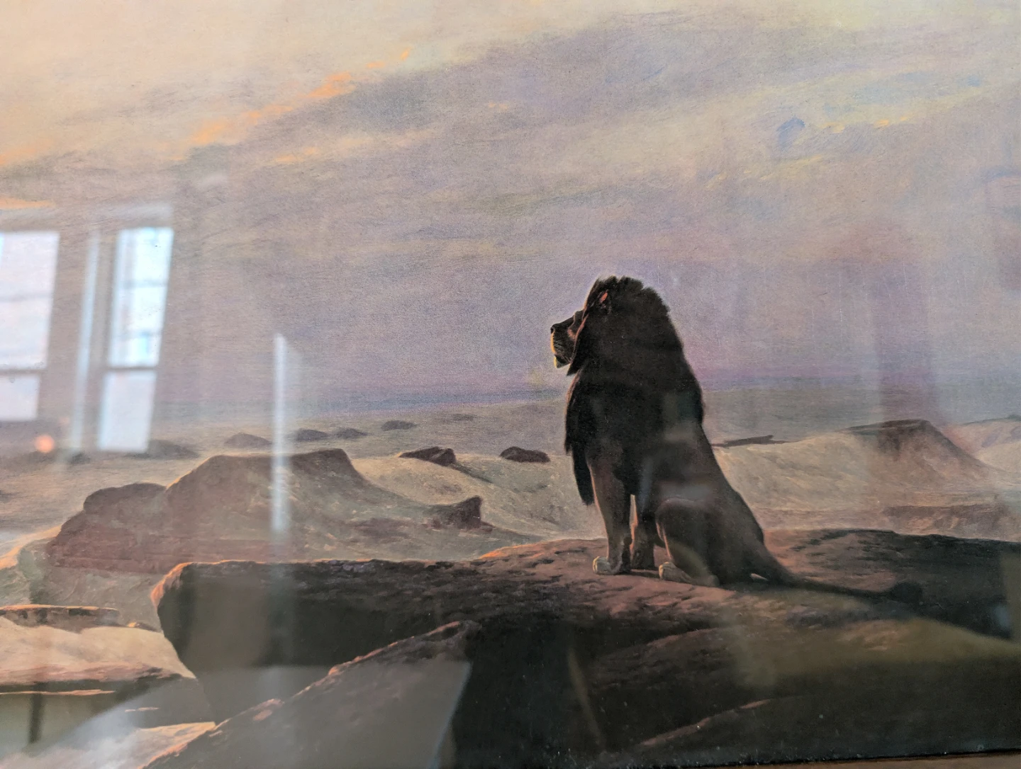 Framed Lion Painting - photo 2
