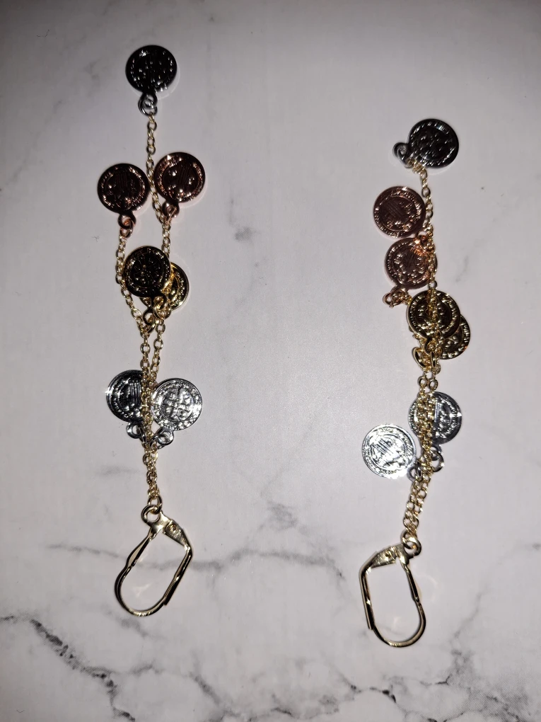 Coin Dangle Earrings - Gold, Silver, Bronze