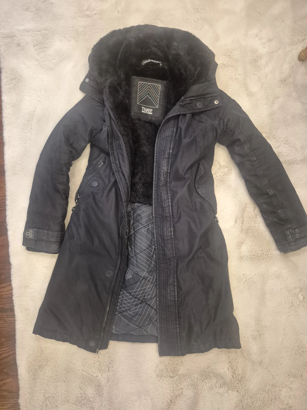 TNA Black Winter Coat