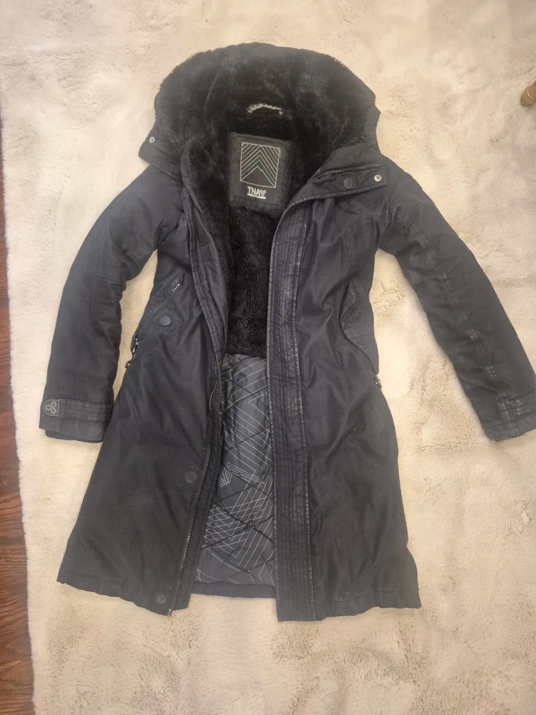 TNA Black Winter Coat