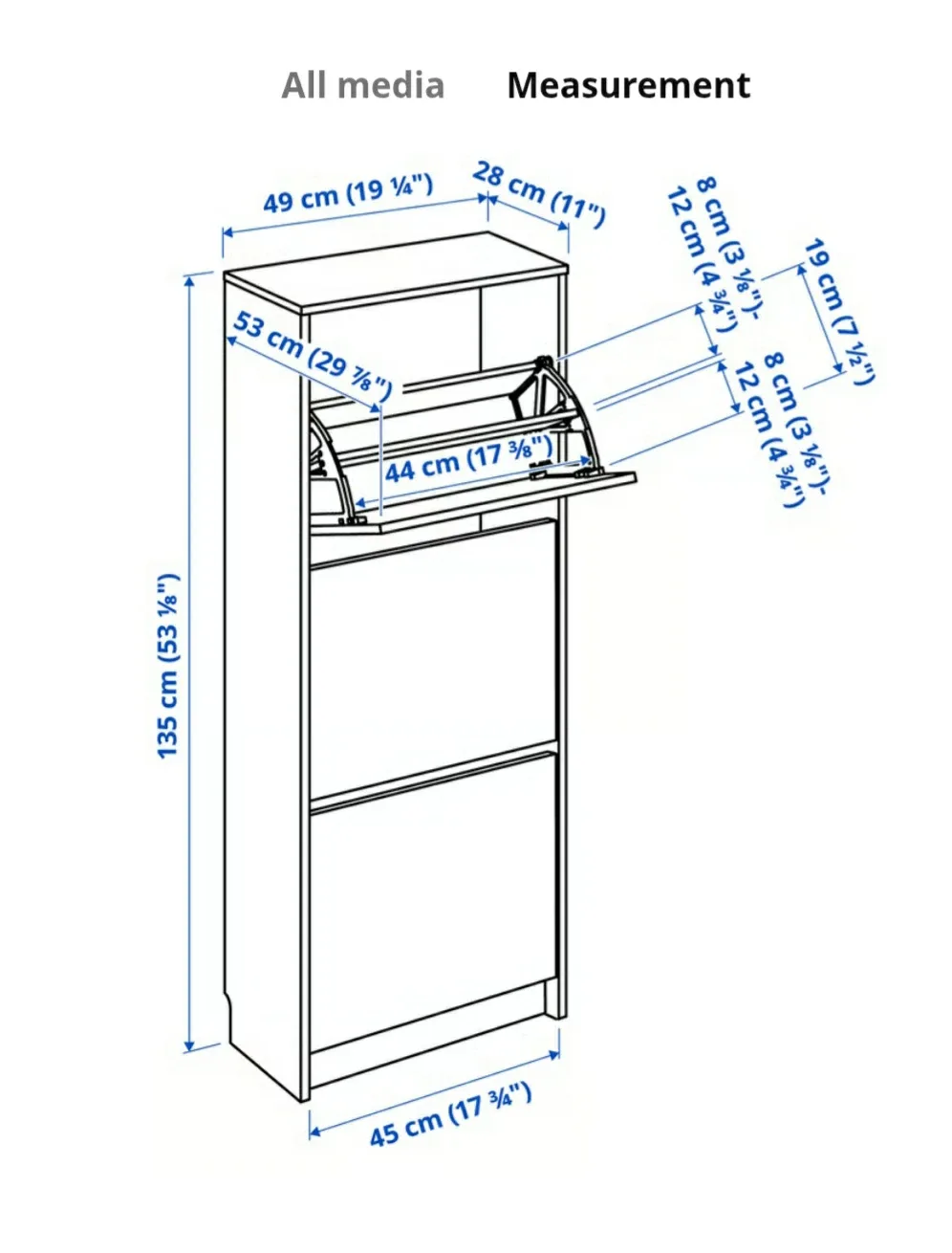 IKEA Shoe Cabinet - Dark Brown image indicator(3)
