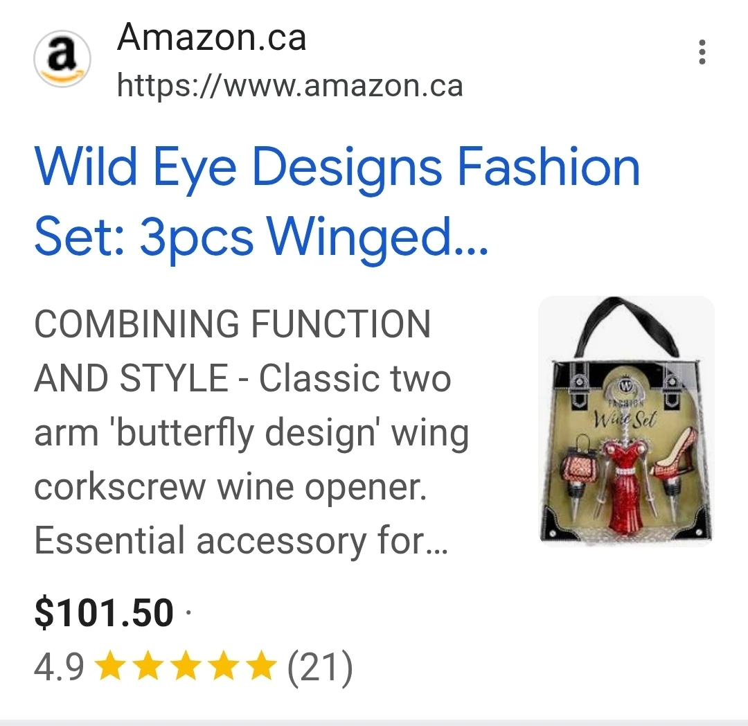 Wild Eye Designs Fashion Wine Set - New in Box! - photo 2