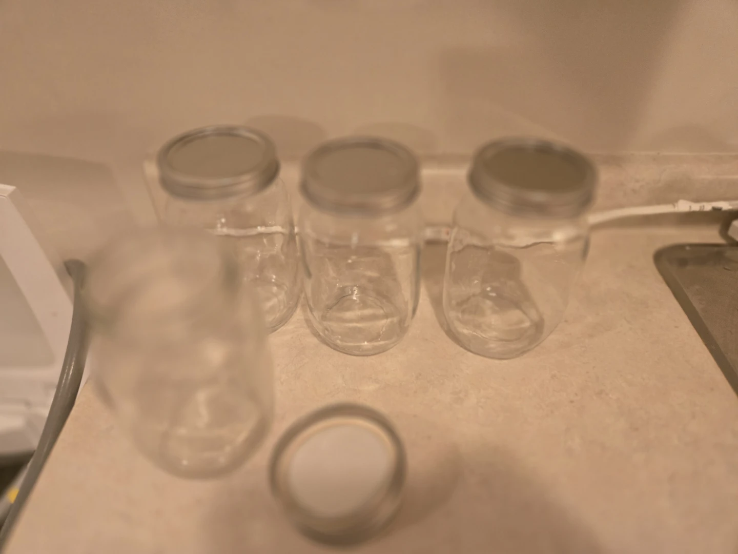 Free 6 Glass Mason Jars