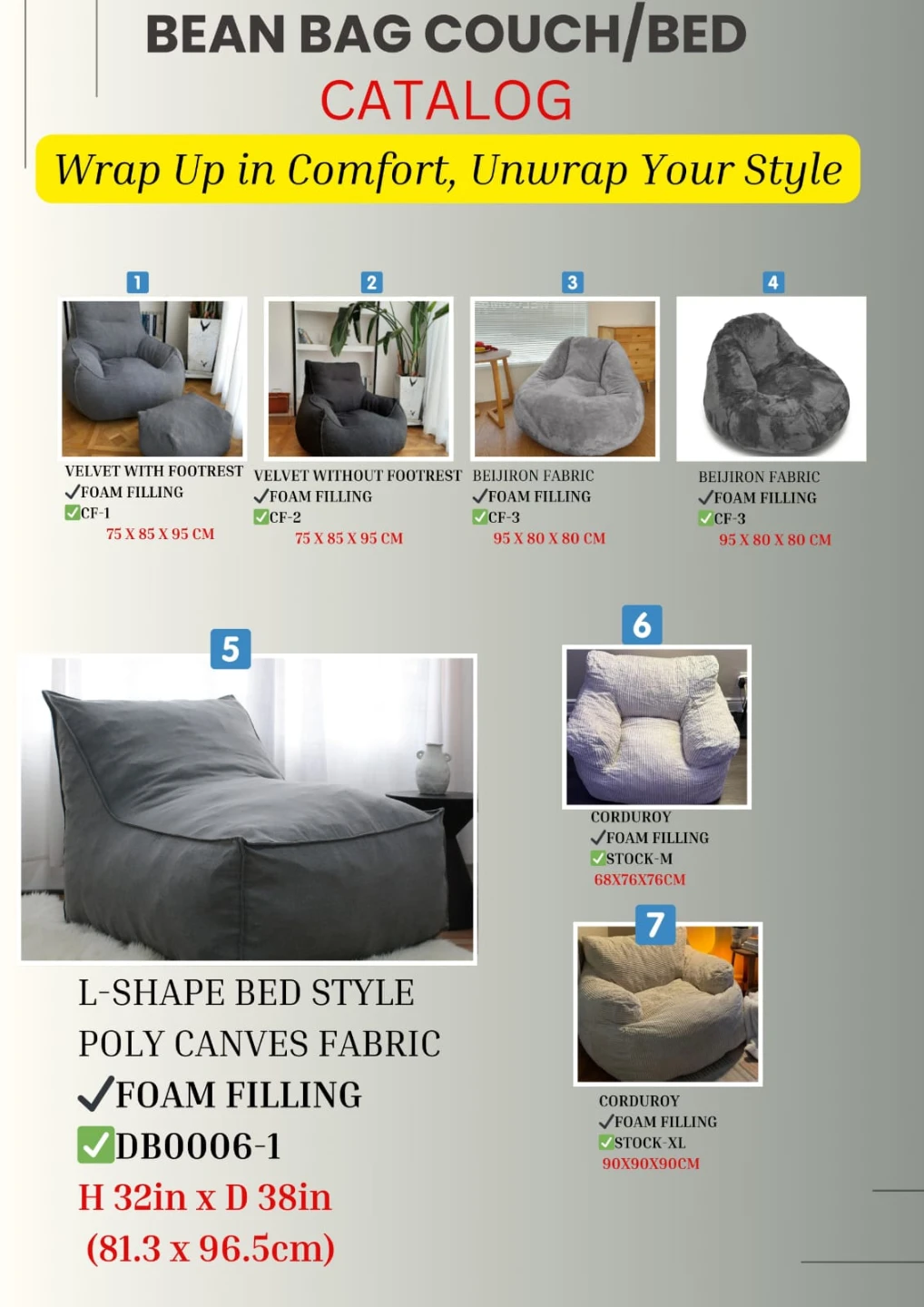 Bean Bag Couch/Bed - Cozy Lounger