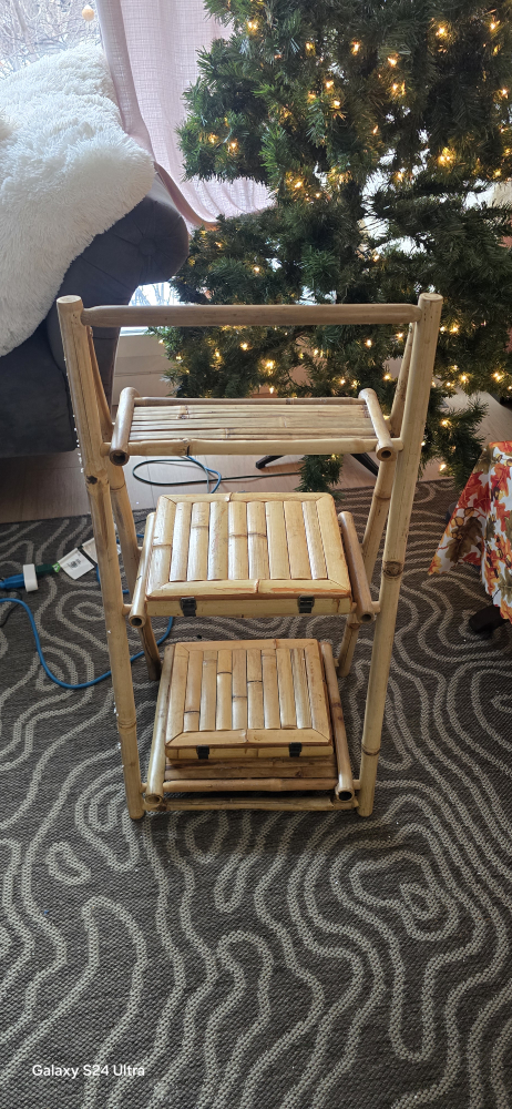 Bamboo Shelf with Storage - photo 2