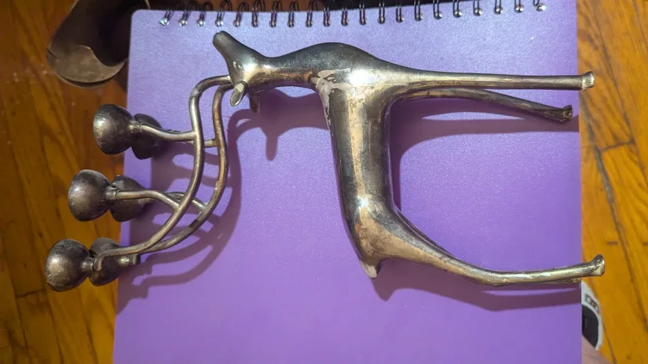 Vintage Silver Reindeer Candlestick Holder image indicator(4)