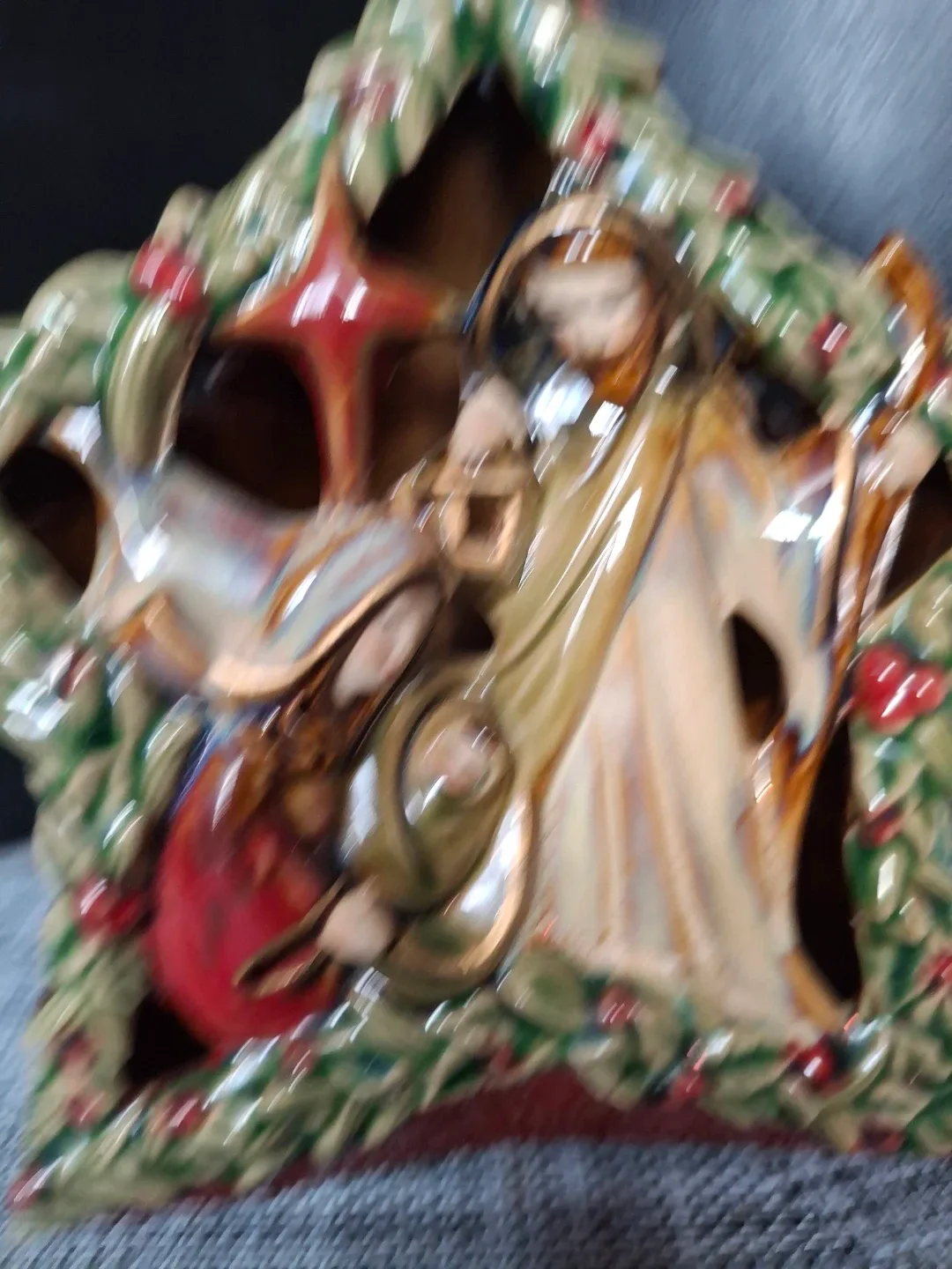 Nativity Scene Star Shaped Ceramic Decoration image indicator(4)