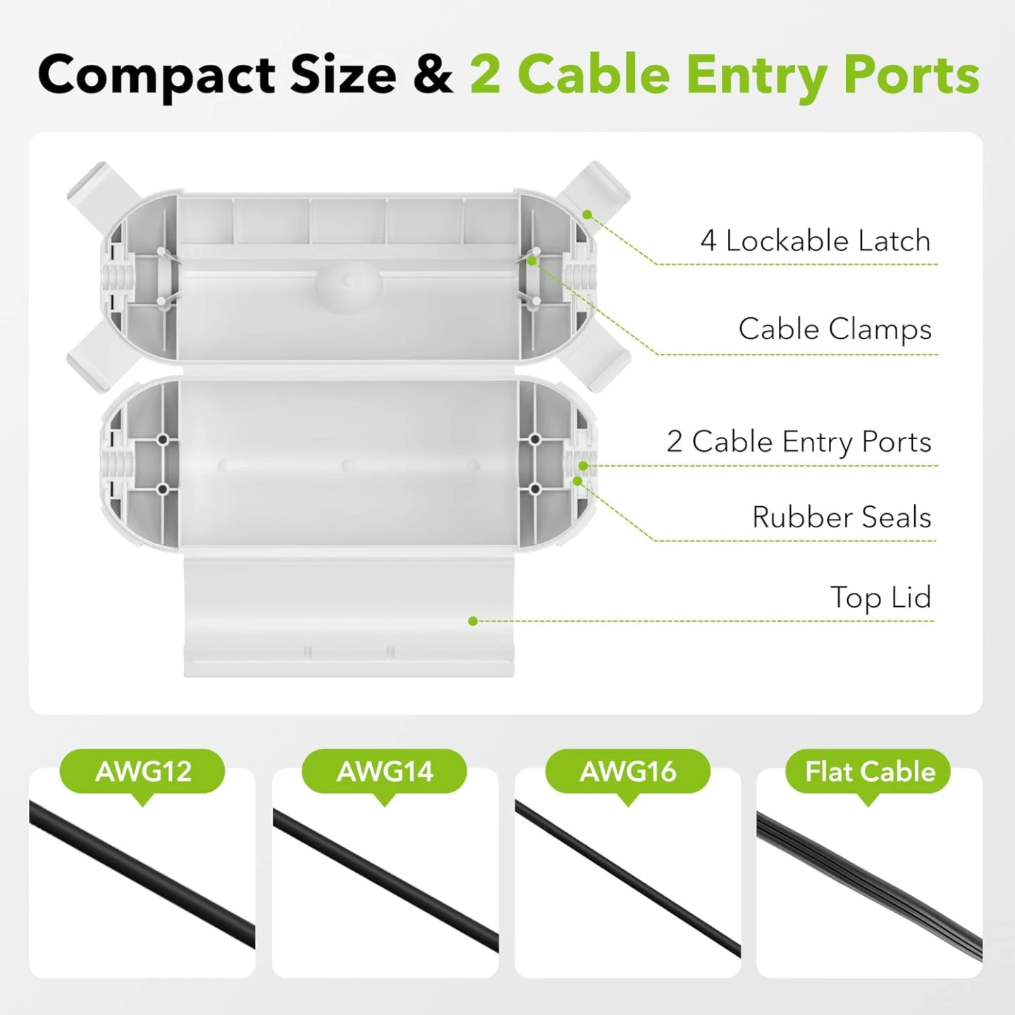 [3 Pack] Outdoor Extension Cord Safety Cover with Waterproof - photo 4