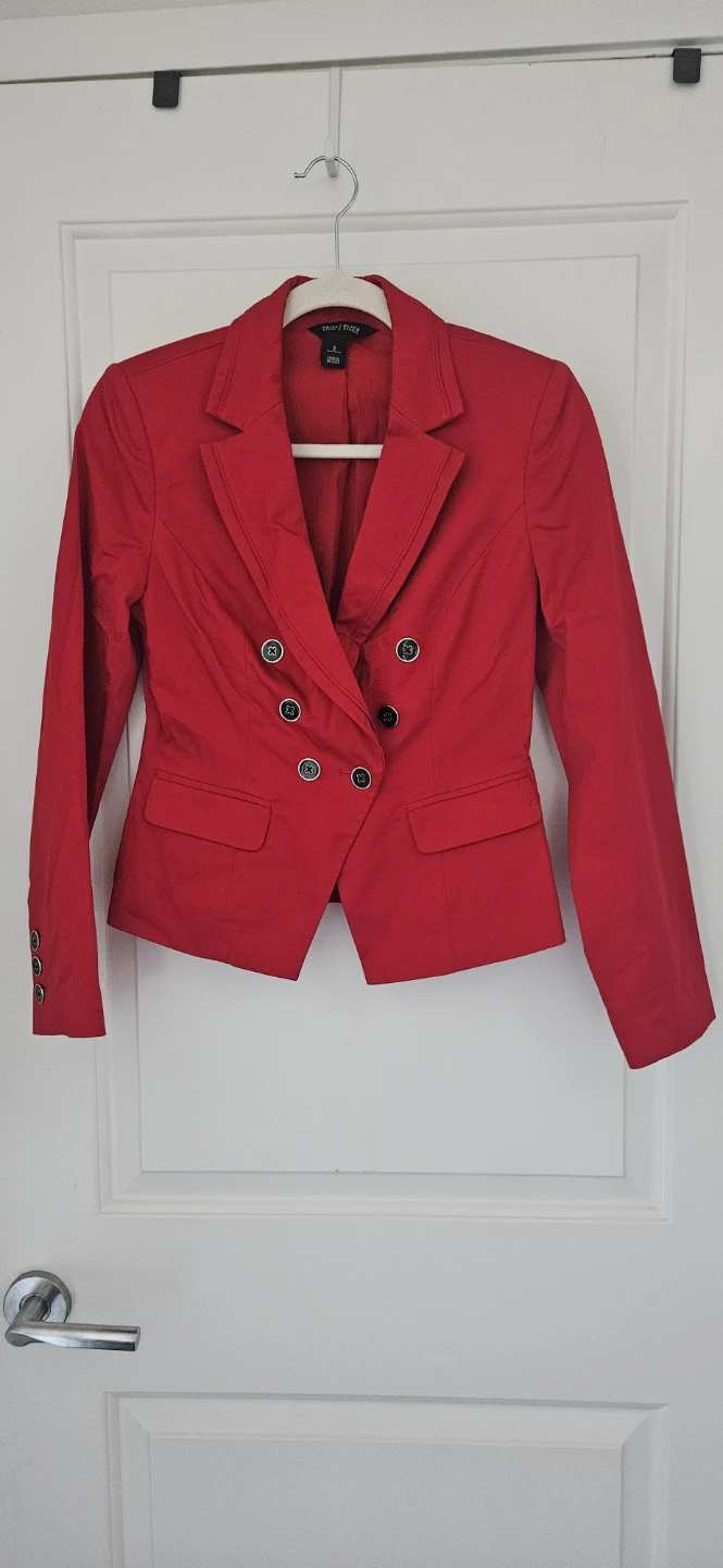 White House Black Market Red Blazer - Size 2 (Small)