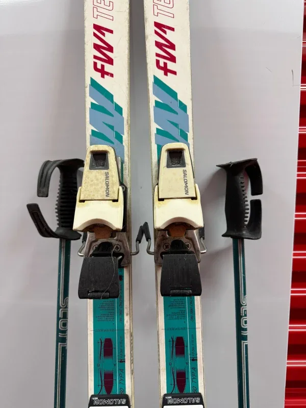 Kastle FWA Tech Skis with Salomon Bindings & Scott Poles