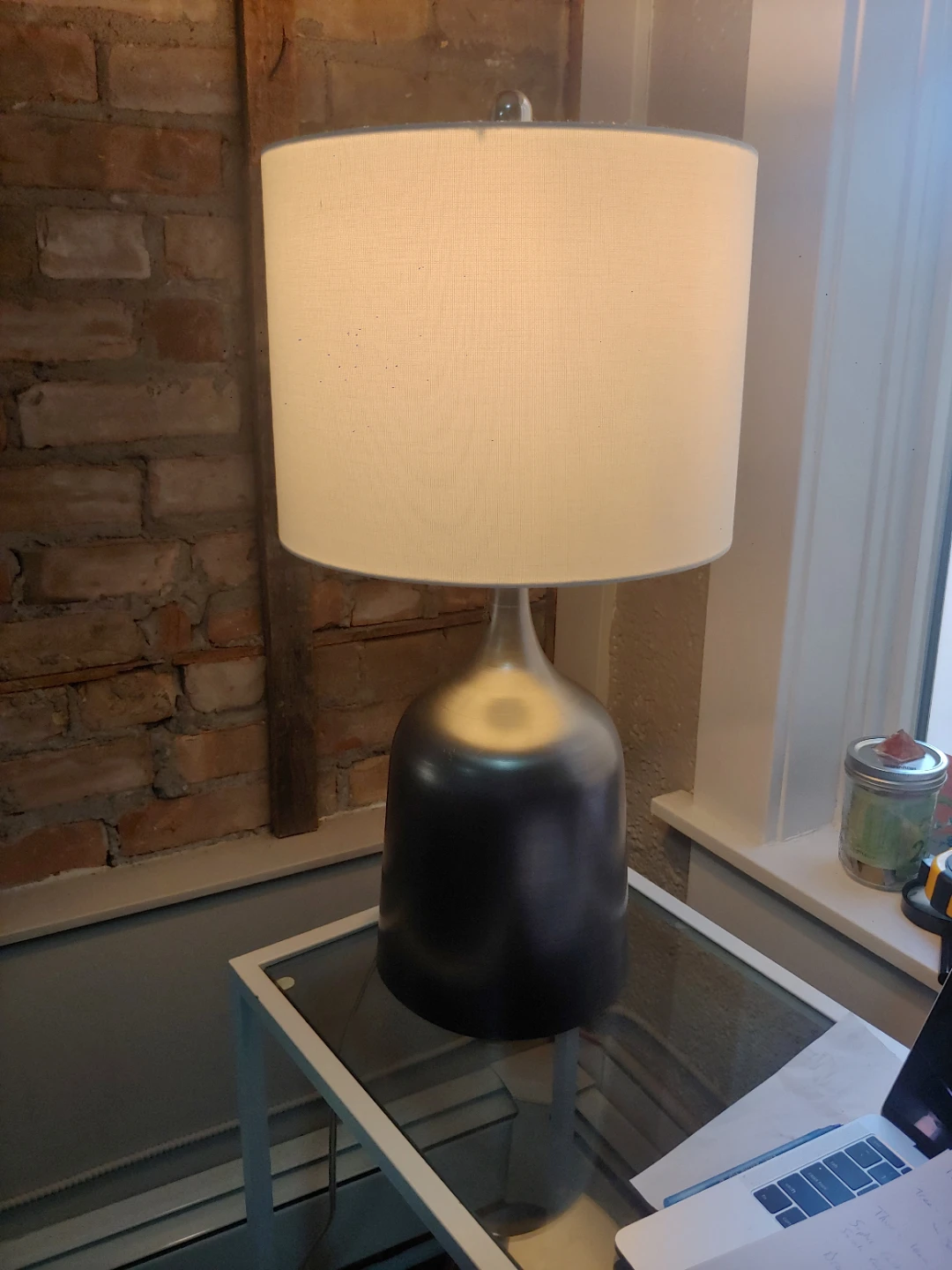 Winners Silver Table Lamp with White Shade - photo 2