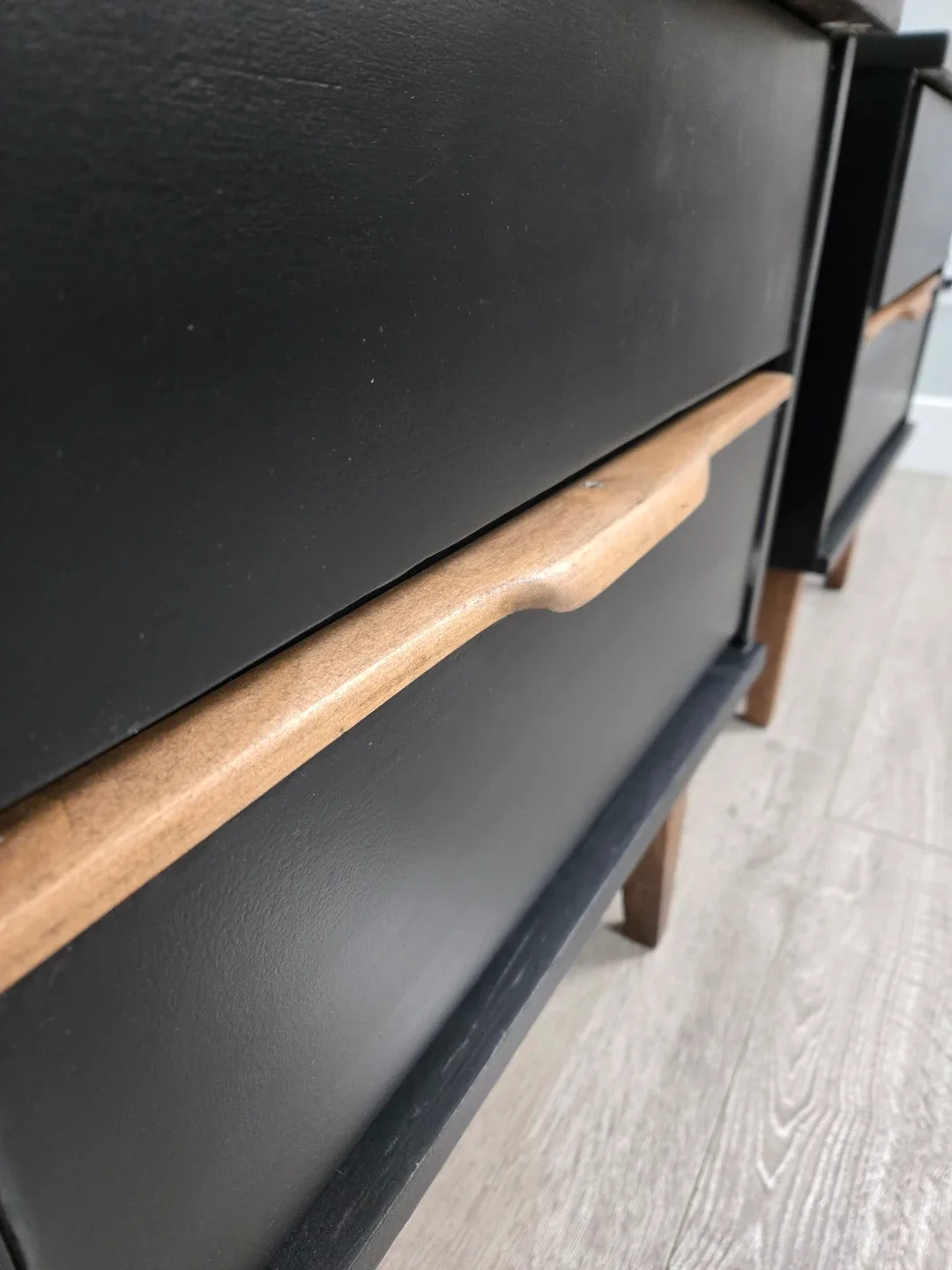 2 x Newly refinished mcm mid century modern nightstands image indicator(5)