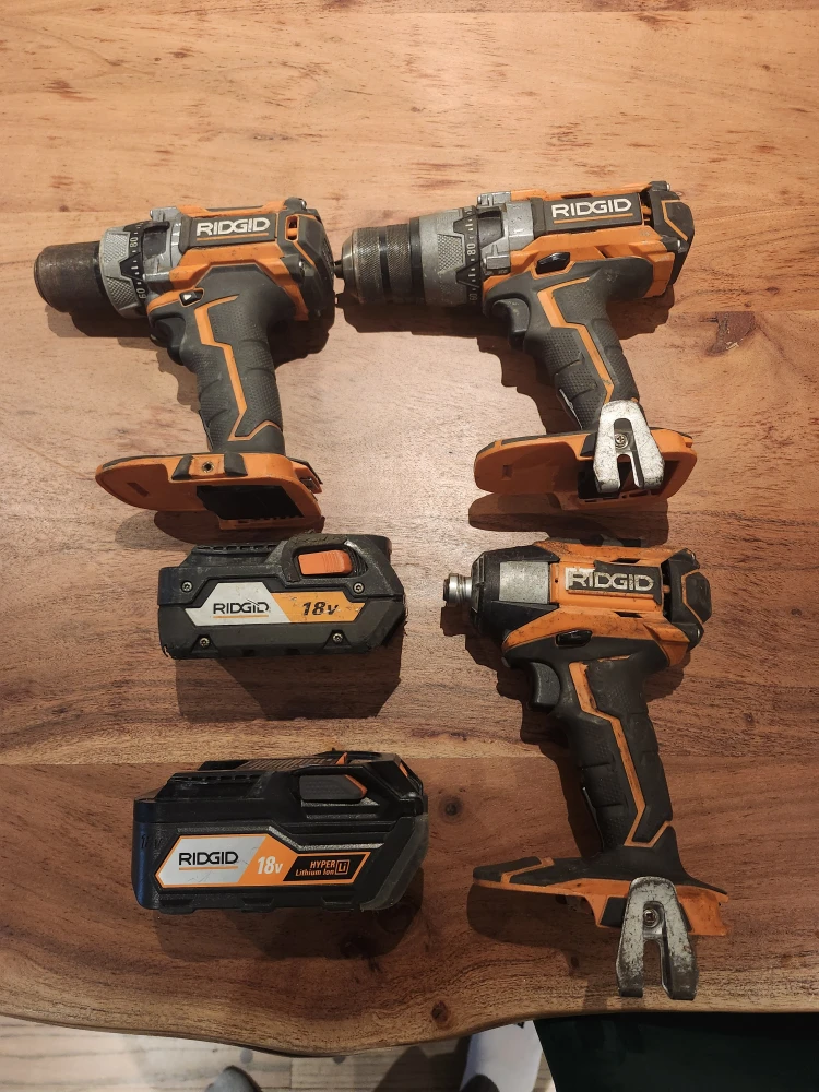 Ridgid Gen5x 18V Drill and Impact Driver Combo with 2 chargers