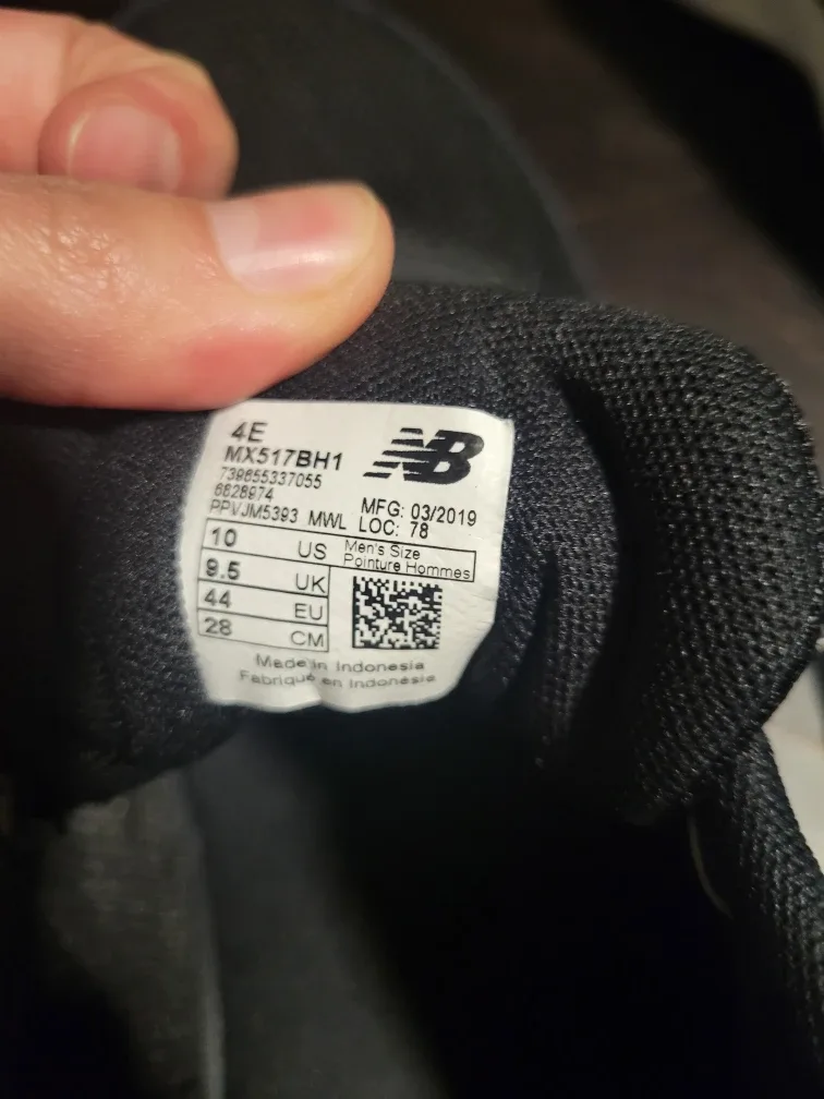 New Balance MX517BH1 Black/Yellow Shoes US 10 Wide image indicator(2)