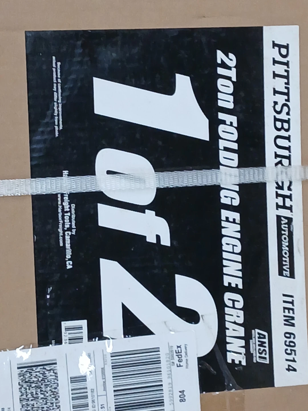 Pittsburg 2 Ton Folding Engine Crane - New in Box!