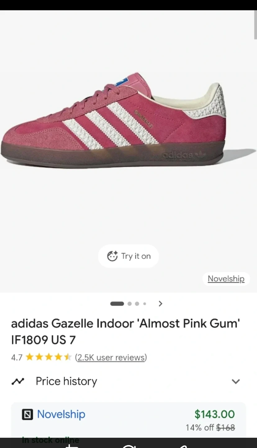 BNWT Adidas Gazelle Sneaker Shoe  'Almost Pink Gum'  Men US 10 - photo 2