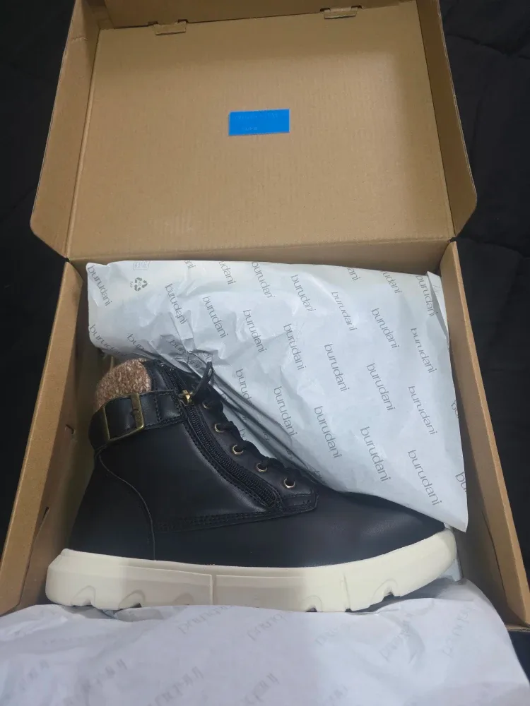 Burdani Black Leather Ankle Boots size 8 image indicator(6)