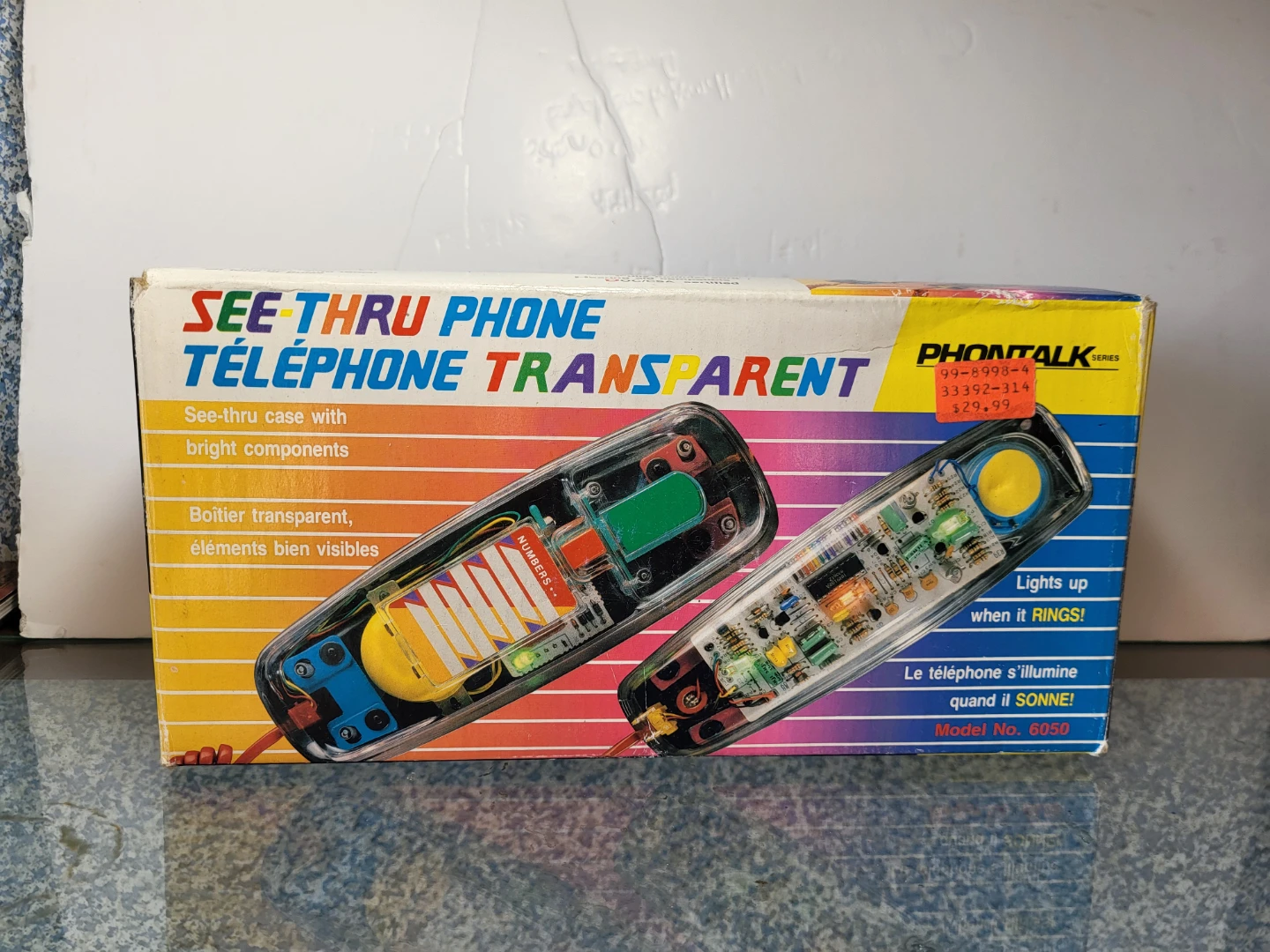 Beautiful Phontalk See Thru vintage Phone Transparent in box - photo 4