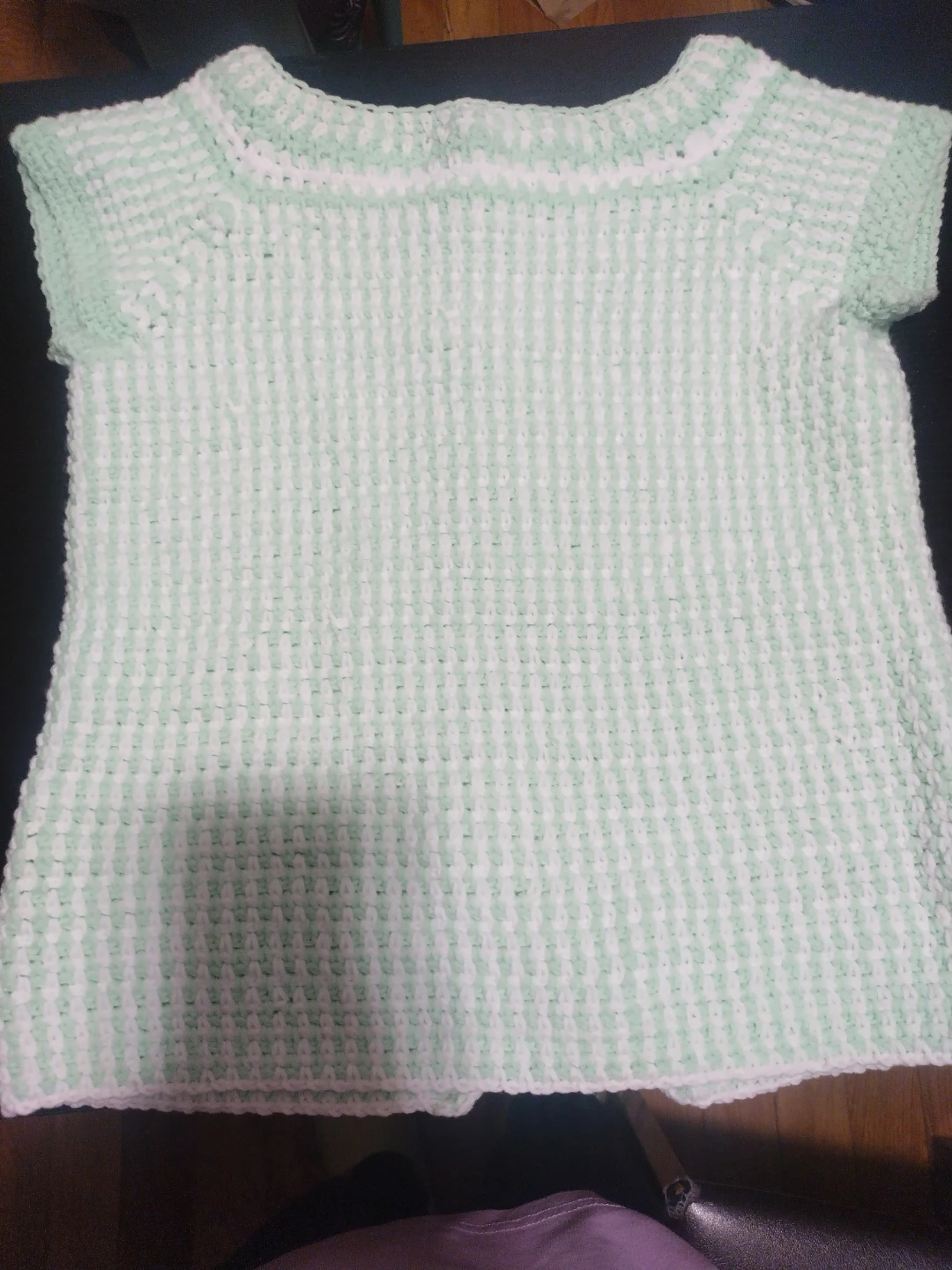 Handmade Crocheted Sweater - Mint Green - photo 3