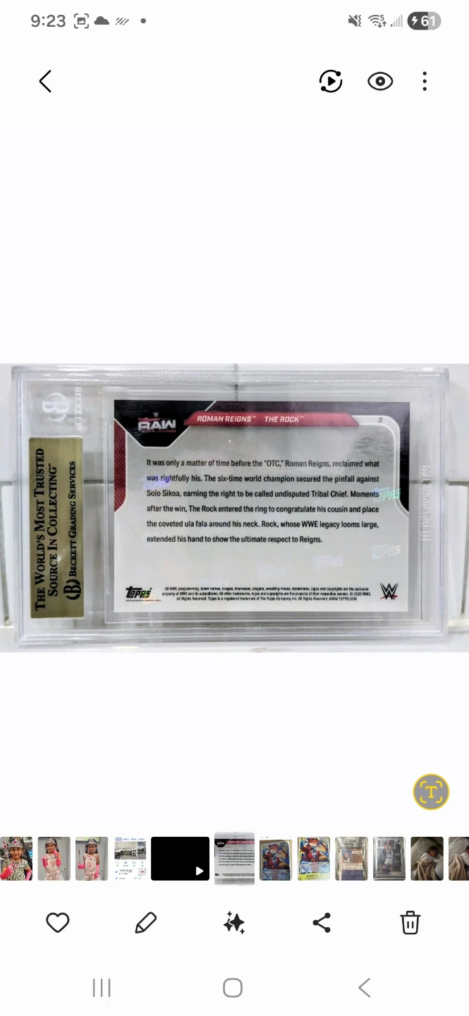 2025 Topps Now WWE Roman Reigns & The Rock Trading Card - photo 2