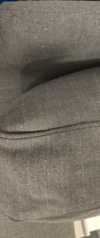 Grey Loveseat Sofa and 2 plush throws! image indicator(5)