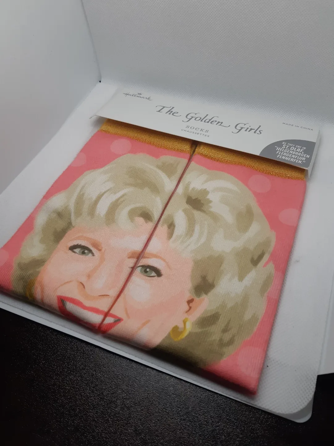 Hallmark The Golden Girls Rose Nylund novelty crew socks