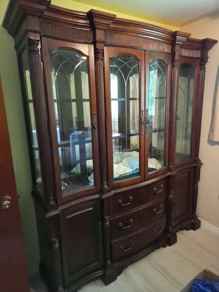 Dark Wood China Cabinet