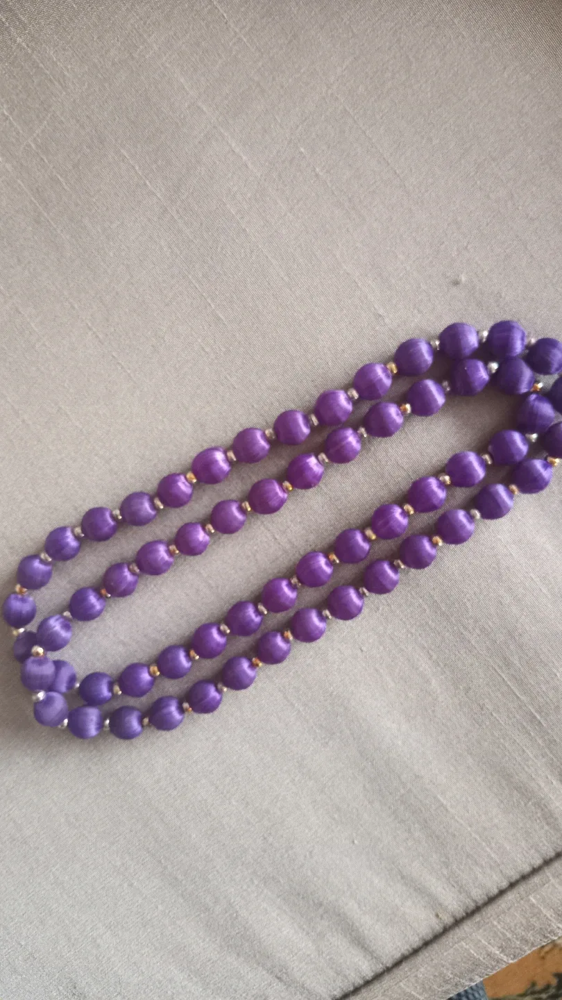 Purple Beaded Necklace