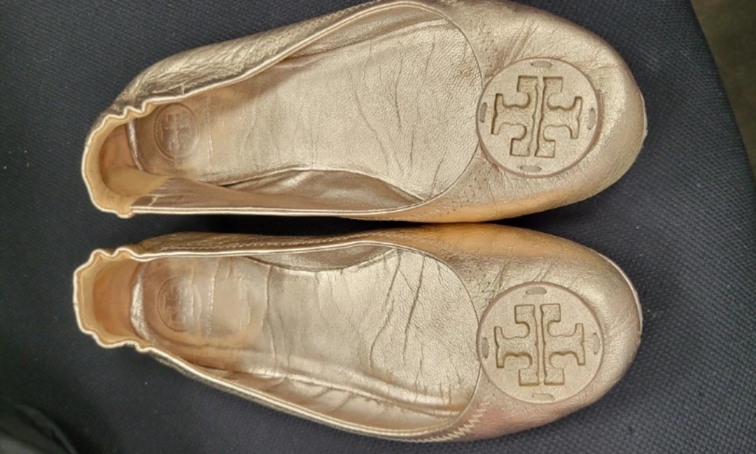 Tory Burch Gold Ballet Flats