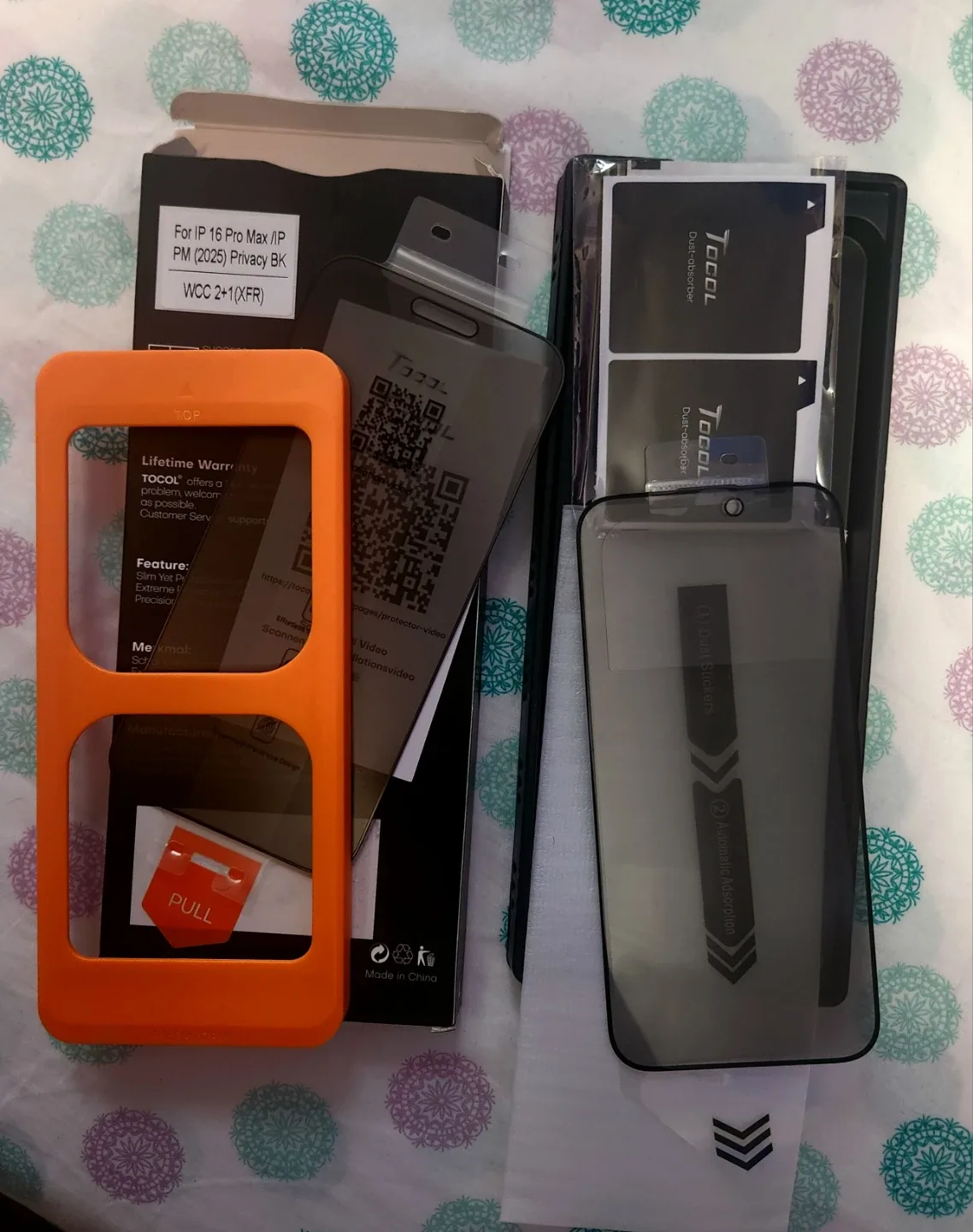 New Tocol Privacy Screen Protector for iPhone 16 Pro Max