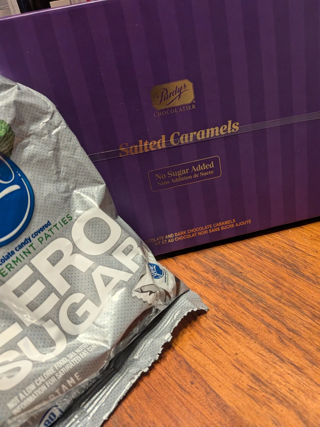 Purdys Salted Caramels No Sugar & York Zero Sugar * Unopened
