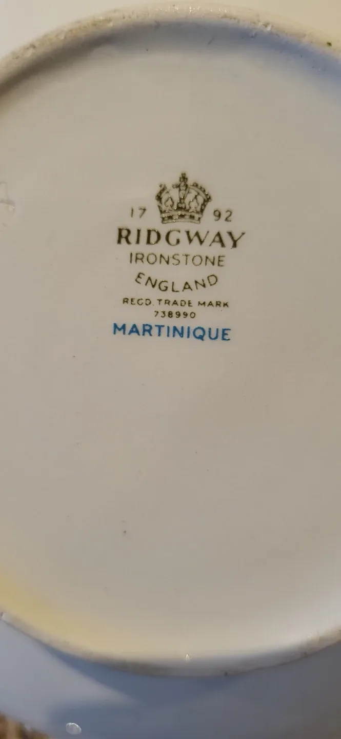 Ridgway Ironstone England Martinique Teapot image indicator(5)