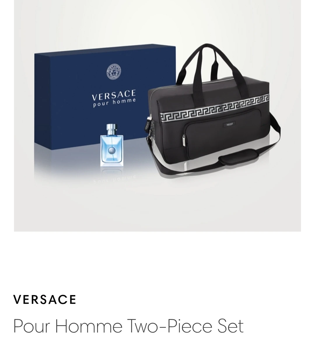 Versace Pour Homme 2-Piece Set: EDT & Weekender Bag