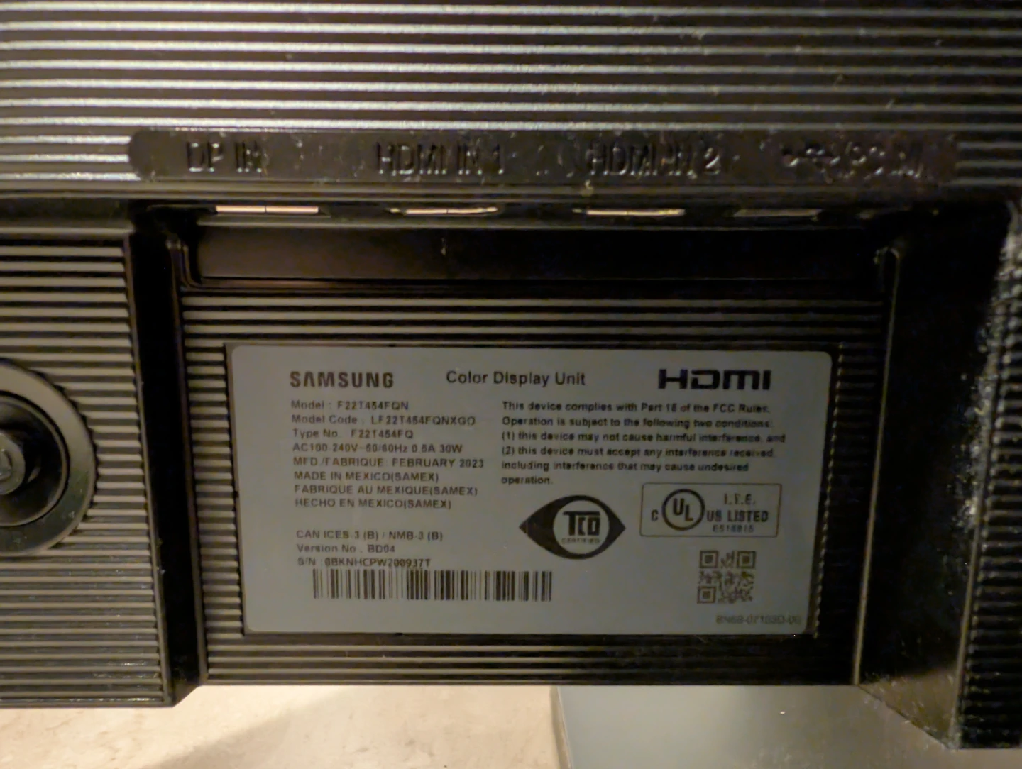 Samsung F22T45 Monitor & Dell Keyboard/Mouse - photo 4