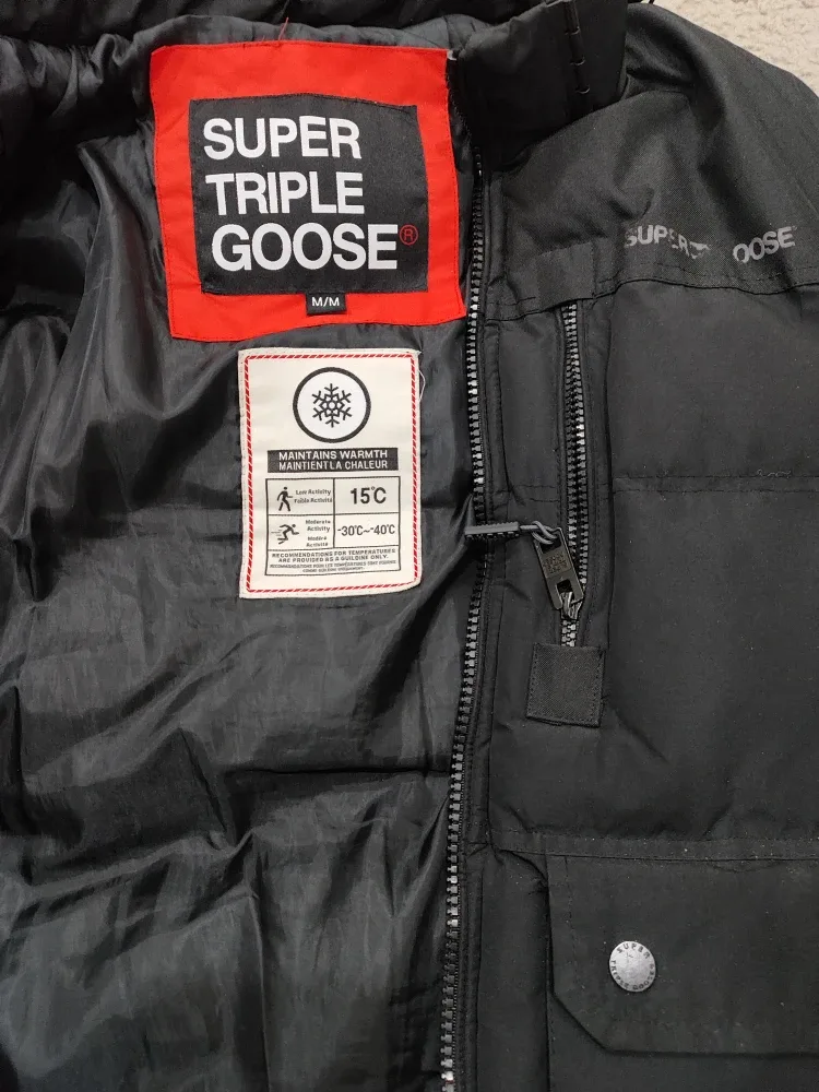 #Cleanout Super Triple Goose Black Puffer Jacket Size M image indicator(3)