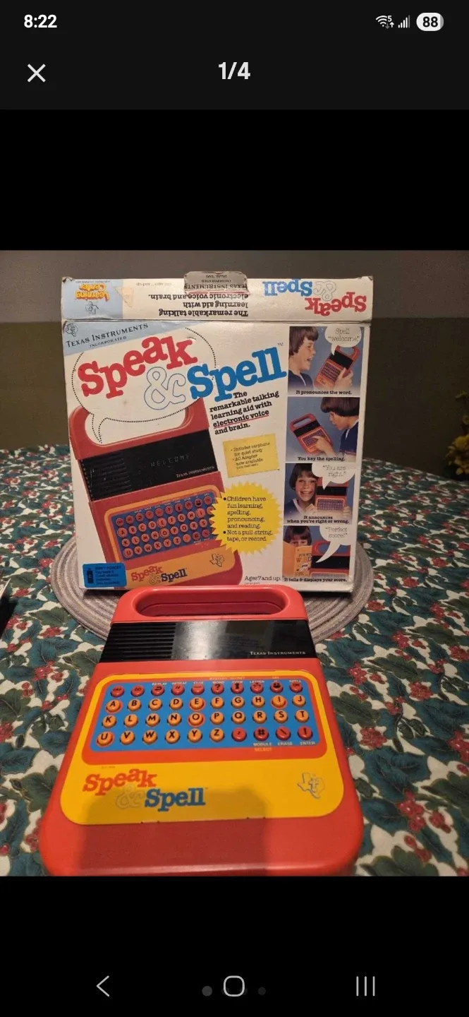 Vintage Texas Instruments Speak & Spell with Box