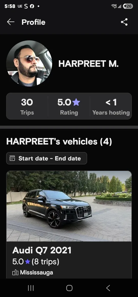 Car's for Rent with Harpreet on Turo