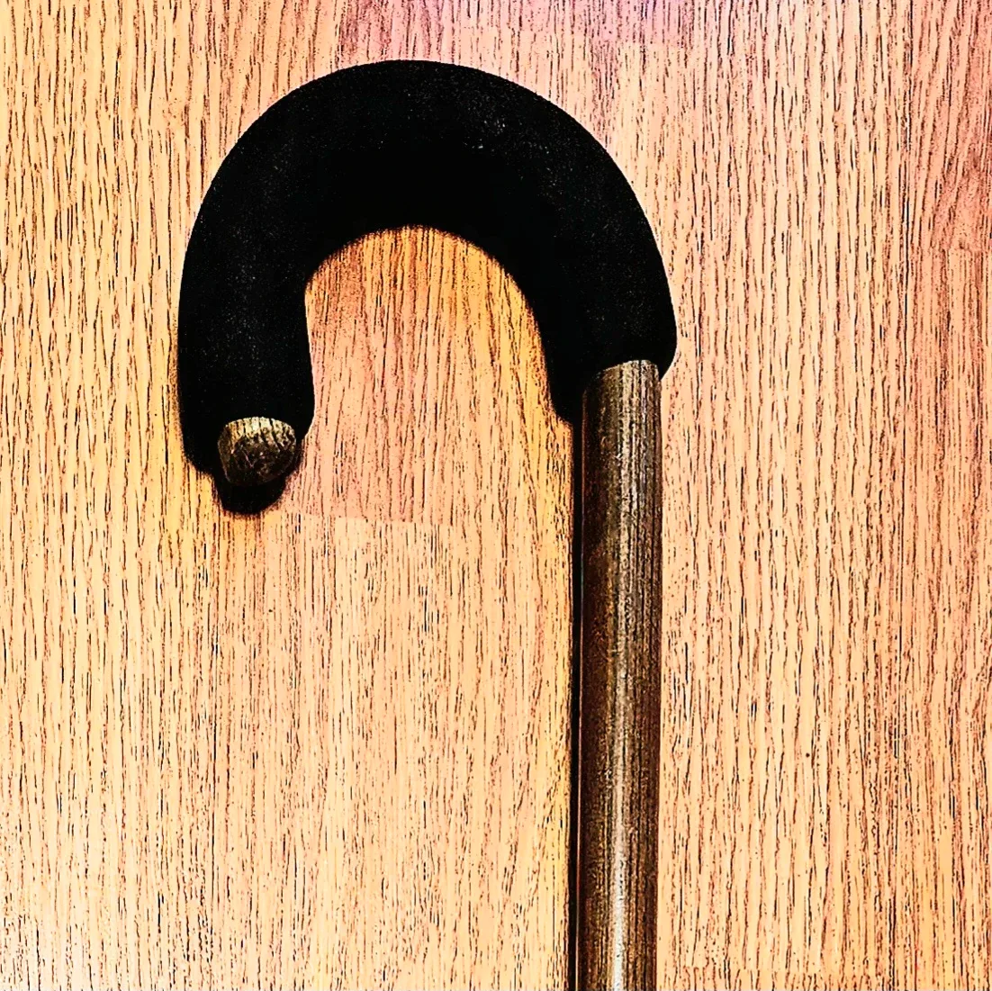 Wooden Walking Cane with Black Handle ♻️ #cleanout image indicator(3)