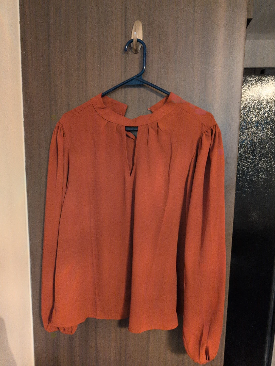 Wine red Long Sleeve Blouse Suzy
