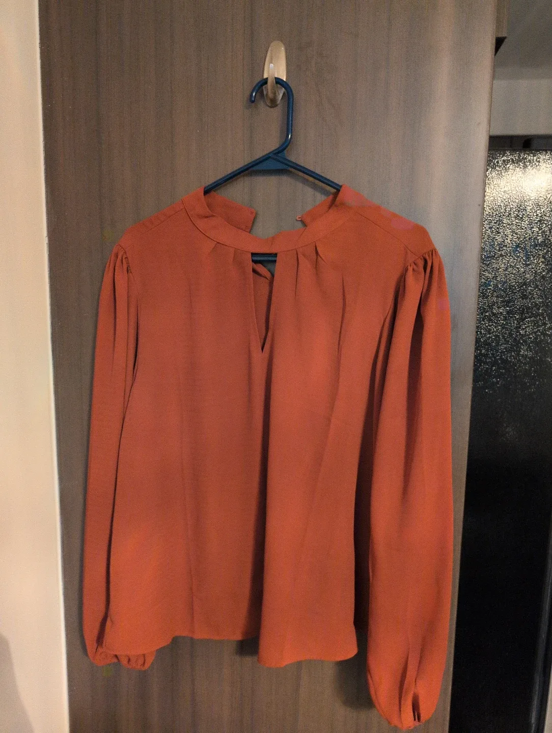 Wine red Long Sleeve Blouse Suzy