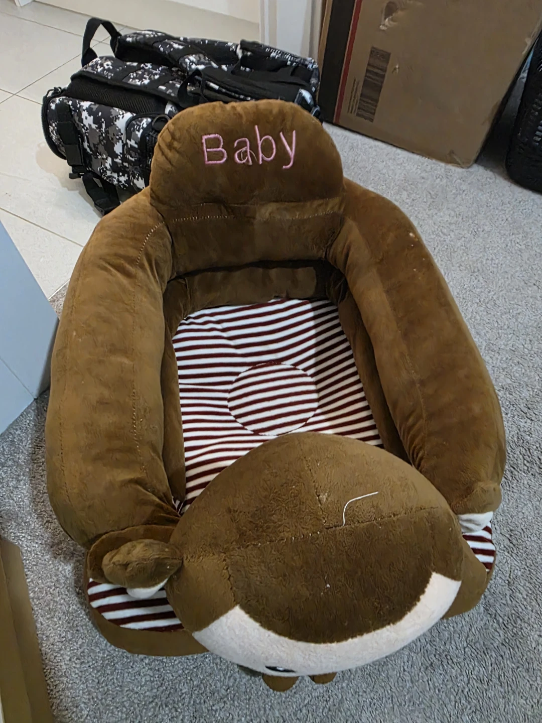 Baby Monkey Plush Seat - Brown