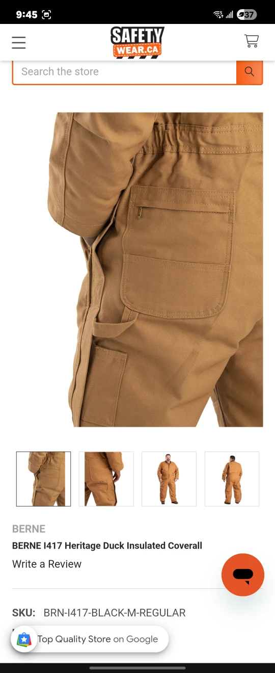 (New) Berne I417 Heritage Duck Insulated Coverall - Size L - photo 4