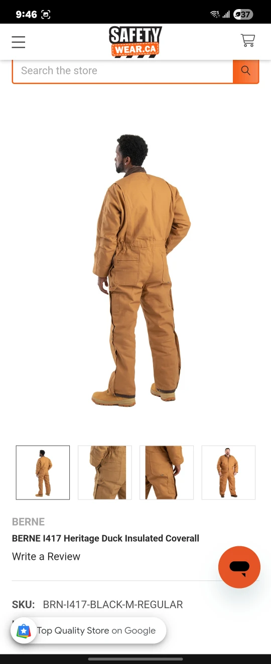 (New) Berne I417 Heritage Duck Insulated Coverall - Size L - photo 2